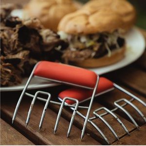 NWT Charcoal Companion Stainless Steel Meat Claws Heat-Resistant BPA-Free, Red